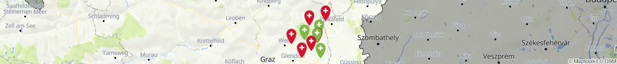 Kartenansicht für Apotheken-Notdienste in der Nähe von Greinbach (Hartberg-Fürstenfeld, Steiermark)
